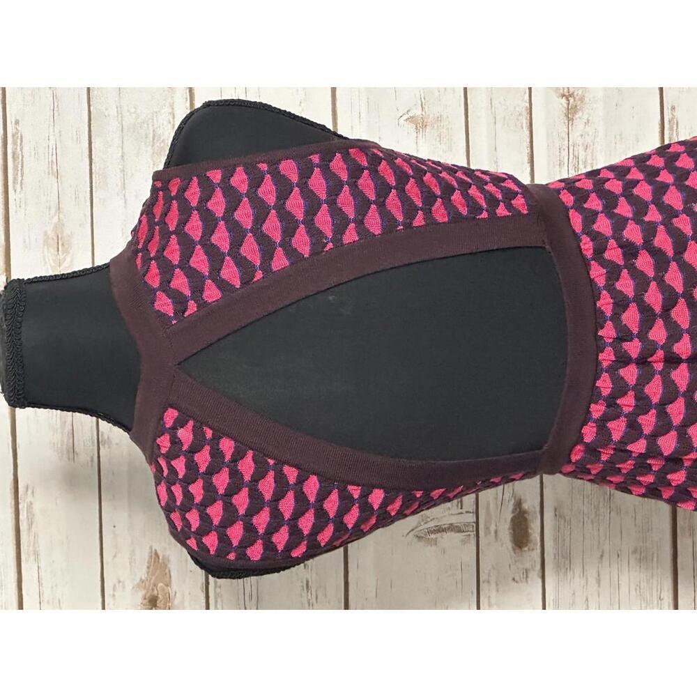 M Missoni pink/brown geometric sleeveless open back knit midi dress Size IT 40/4 - Picture 5 of 8